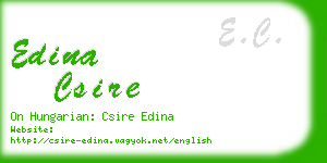 edina csire business card